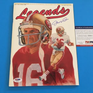 Joe Montana 49ers HOF 1990 Legends Magazine Mag Signed Auto PSA/DNA COA
