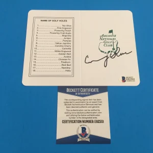 Condoleeza Rice Secretary of State Masters Signed Auto Scorecard Beckett BAS COA
