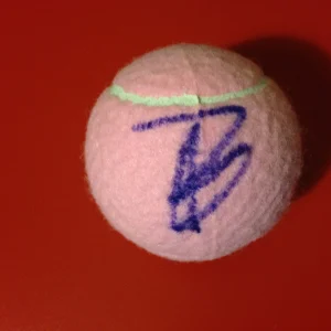 Maria Teresa Torro Flor Pink Wilson Hope Cancer Research Tennis Ball Signed Auto
