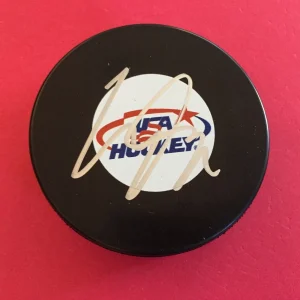 Christian Dvorak Coyotes USA Hockey Signed Auto Puck
