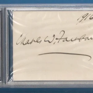 Charles W. Fairbanks 26th VP Signed Auto PSA/DNA Slabbed Cut
