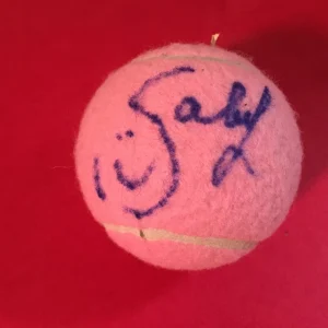 Sabine Lisicki Pink Wilson Hope Cancer Research Tennis Ball Signed Auto

