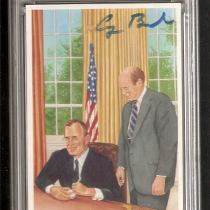 George H.W. Bush President USA Signed Auto Pezez-Steele HOF PSA/DNA
