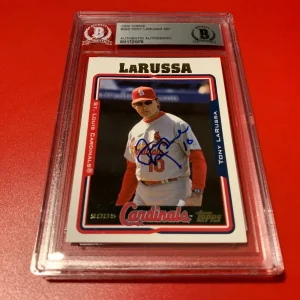 Tony LaRussa HOF Cardinals 2004 Topps Signed Auto Beckett BAS ENCAPSULATED