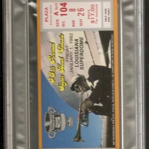 Dan Marino College Game 1982 Sugar Bowl Pitt vs Georgia Full Ticket PSA 6
