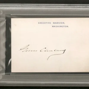 Grover Cleveland President USA WHITE HOUSE Card Signed Auto PSA/DNA