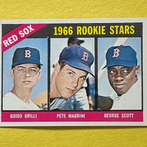 1966 TOPPS RED SOX ROOKIES GUIDO GRILLI PETE MAGRINI GEORGE SCOTT #558 HIGH #
