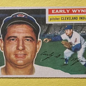 1956 TOPPS EARLY WYNN #187 CLEVELAND HOF
