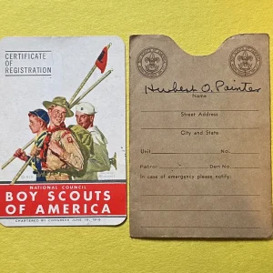 1948-49 VINTAGE BOY SCOUTS OF AMERICA IDENTIFICATION CARD
