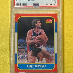 1986 FLEER KELLY TRIPUCKA #115 PSA MINT 9 PISTONS
