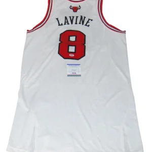 ZACH LAVINE signed (CHICAGO BULLS) Pro-Cut 4XL tall jersey PSA/DNA AN10192
