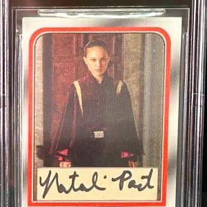 NATALIE PORTMAN Signed Slabbed Star Wars PADME AMIDALA Card BAS Graded 10
