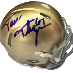 TOM THAYER signed (NOTRE DAME FIGHTING IRISH) mini helmet BECKETT BAS AC93163

