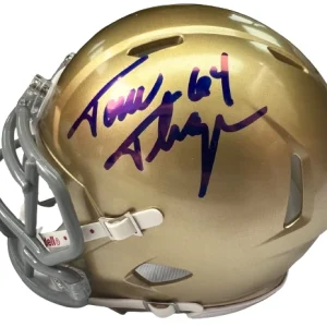 TOM THAYER signed (NOTRE DAME FIGHTING IRISH) mini helmet BECKETT BAS AC93165
