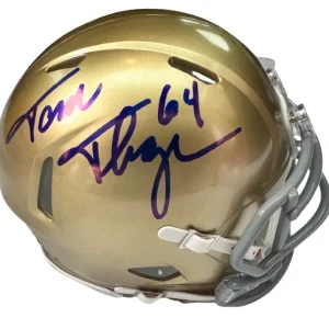 TOM THAYER signed (NOTRE DAME FIGHTING IRISH) mini helmet BECKETT BAS AC93164
