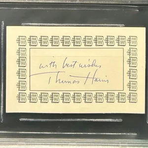 THOMAS HARRIS Signed Auto Bookplate Slabbed BAS Author Silence of the Lambs
