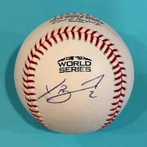 XANDER BOGAERTS (Red Sox) Signed Official 2018 WORLD SERIES Baseball Beckett
