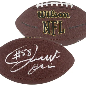 Bengals Joseph Ossai Authentic Signed Wilson Super Grip Nfl Football BAS Witness
