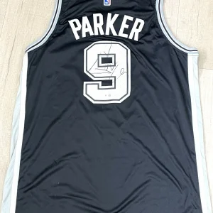 Tony Parker Hand Signed San Antonio Spurs Jersey HOF Beckett BAS Cert
