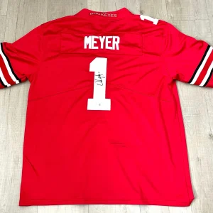 Urban Meyer Signed Ohio State Buckeyes Jersey Coach National Champs (Beckett) #1
