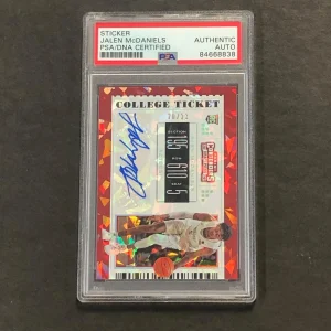 2019-20 Panini Contenders #84 Jalen McDaniels Signed Card AUTO PSA Slabbed San D
