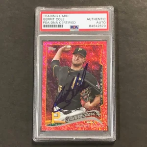 2014 Topps Baseball #179 Gerrit Cole Signed Card PSA Slabbed Auto Pirates
