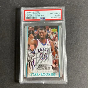 2007-08 Upper Deck First Edition #213 Julian Wright Signed AUTO PSA Slabbed RC H
