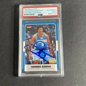 2007-08 Fleer Basketball #165 Yakhouba Diawara Signed Card AUTO PSA Slabbed Nugg
