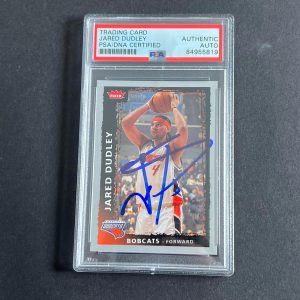 2008-09 Fleer Basketball #80 Jared Dudley Signed Card AUTO PSA Slabbed Bobcats
