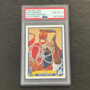 2003-04 Topps Basketball #212 Troy Murphy Signed Card PSA AUTO GRADE 10 Slabbed

