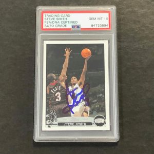 2003-04 Basketball #177 Steve Smith Signed Card AUTO 10 PSA Slabbed Spurs
