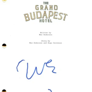 Wes Anderson Signed Autograph The Grand Budapest Hotel Full Movie Script JSA COA
