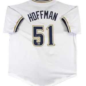 Trevor Hoffman Authentic Signed White Pro Style Jersey BAS Witnessed
