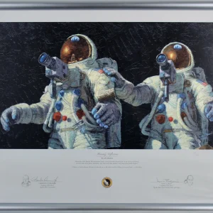 Alan Bean & Charles Conrad Apollo 12 Signed & Framed Art Print LE #145/850 BAS

