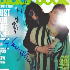THE KILLS Alison Mosshart Jamie Hince Signed Black Book Magazine, ACOA