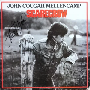 John Cougar Mellencamp Scarecrow signed with a vintage full signature! ACOA
