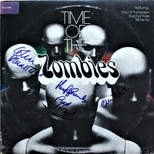 The Zombies SIGNED Vinyl Record Time of The ZOMBIES Rod, Chris, Colin, Hugh ACOA
