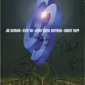 G3 SIGNED Poster Robert Fripp, Steve Vai, Joe Satriani, Kenny Wayne Shep...ACOA
