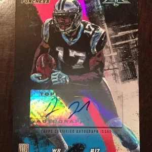 2015 Topps Fire Football Devin Funchess RC Auto #ED /25 Panthers
