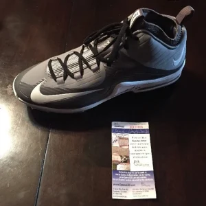 TREVOR STORY Signed WHITE NIKE AIR MAX BASEBALL CLEAT JSA/COA SD20006