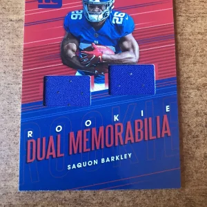 2018 Absolute Football Saquon Barkley Giants Rookie Dual Memorabilia
