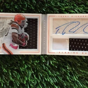 2013 PANINI PLAYBOOK TRENT RICHARDSON ROOKIE AUTO JUMBO PATCH LOGO BOOK /149
