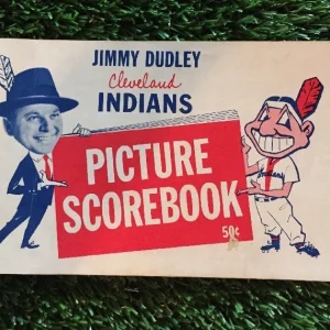 1957 Jimmy Dudley Cleveland Indians Picture Scorebook Roger Maris Rookie Year
