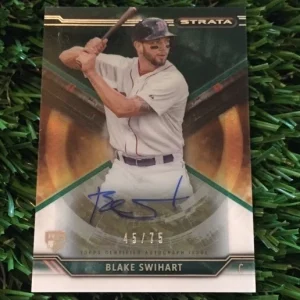 2015 Topps Strata Autographs Green #SABS Blake Swihart Auto #D /75 RED SOX
