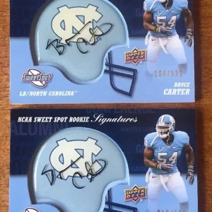 (2) 2011 Upper Deck Sweet Spot Rookie Signatures #RS-BC Bruce Carter #ED /599
