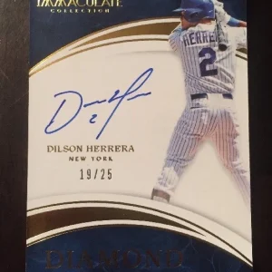 2016 Panini Immaculate DILSON HERRERA Diamond Inscriptions Auto #ED /25 Mets
