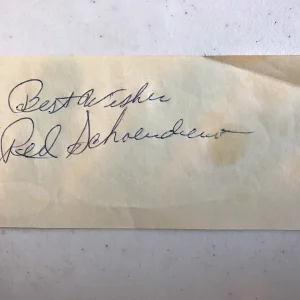 Red Schoendienst Cardinals Braves HOFer Signed Autographed Vintage CUT JSA COA