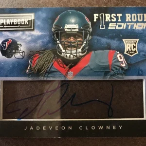 2014 PLAYBOOK FOOTBALL 1ST ROUND EDITION SIGNATURES ROOKIE JADEVEON CLOWNEY #/75
