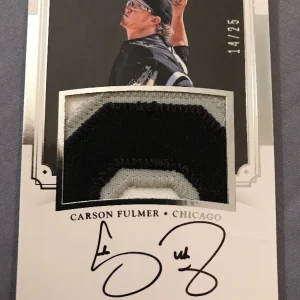 2017 NATIONAL TREASURES CARSON FULMER VERTICAL ROOKIE AUTO 3 COLOR PATCH # 14/25
