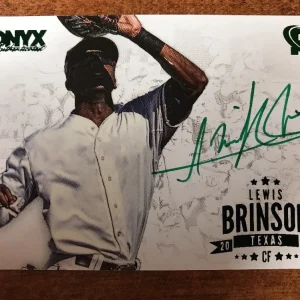 1-2016 ONYX AUTHENTICATED GREEN INK AUTO LEWIS BRINSON BREWERS 17/50
